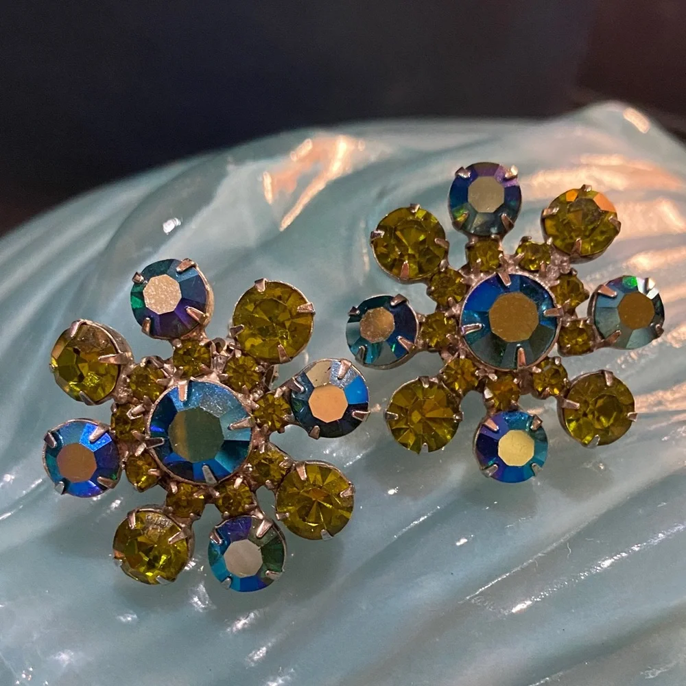 Elegant Vintage Clip Earrings - Picture 7 of 8